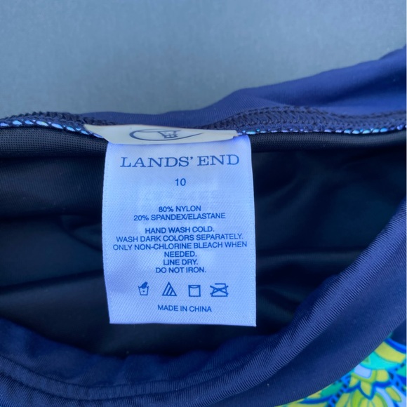 Lands' End Blue and Green Swimwear - Picture 2 of 5